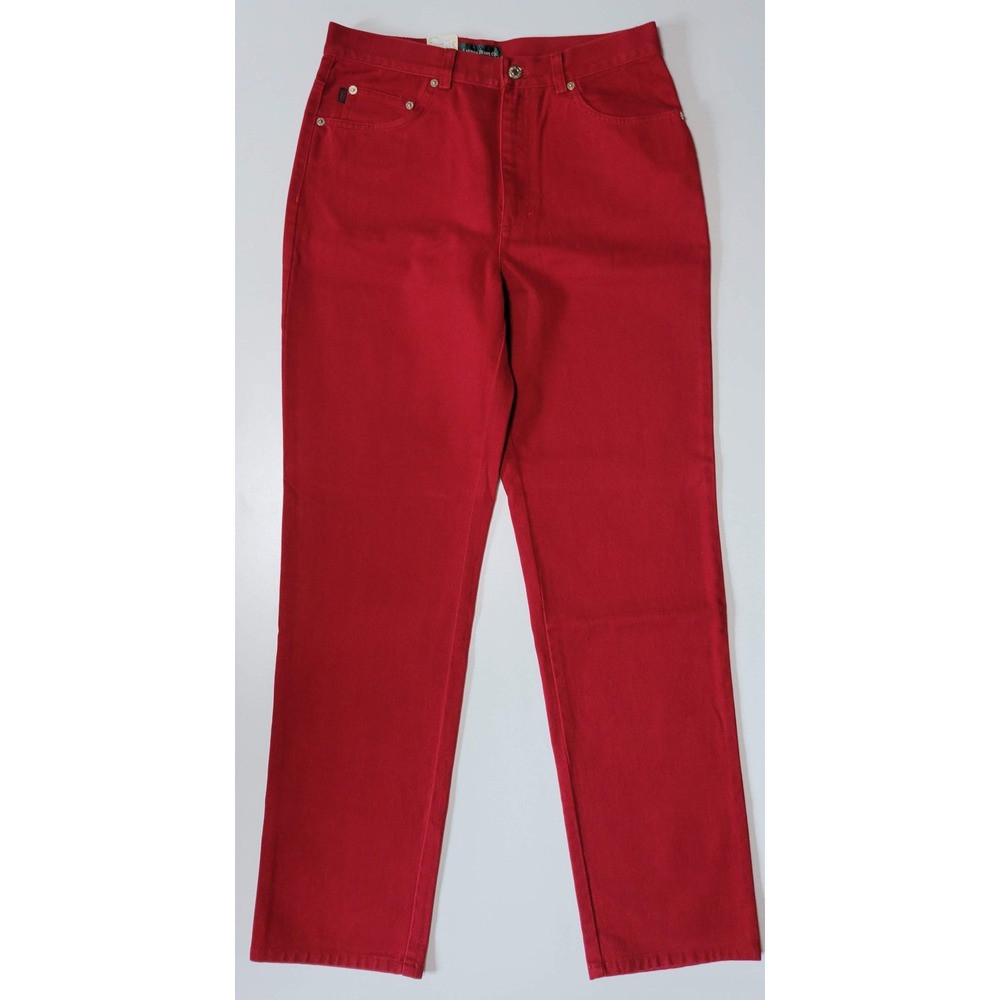NWT Lauren Jeans Red Classic Fit Straight Jeans